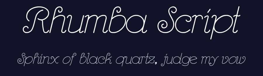 Rhumba Script by Nick's Fonts — Decorative Font — thumbnail 2