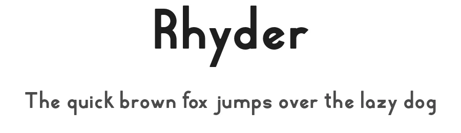 Rhyder by Adrian Candela β Sans Serif Font