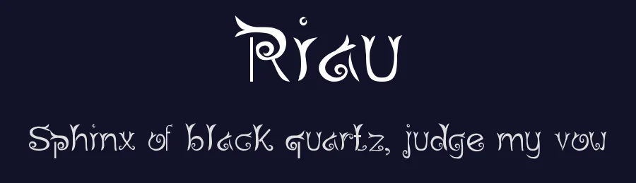 Riau by Grace Refika — Decorative Font — thumbnail 2