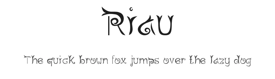 Riau by Grace Refika — Decorative Font