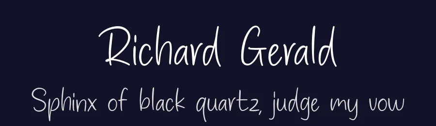 Richard Gerald by MJType — Script Handwritten Font — thumbnail 2