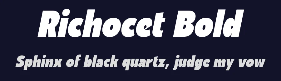 Richocet Bold by Glyphminds Studios — Sans Serif Font — thumbnail 2