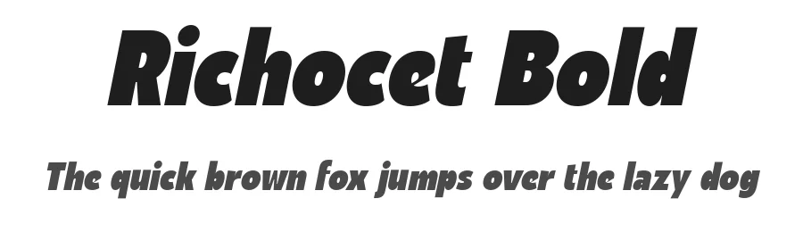 Richocet Bold by Glyphminds Studios — Sans Serif Font