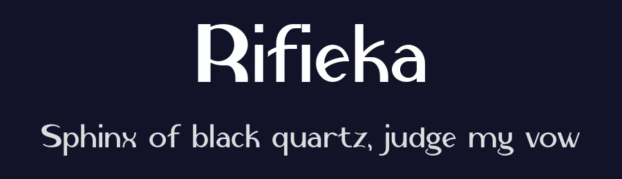 Rifieka by Letterature Std. — Sans Serif Font — thumbnail 2