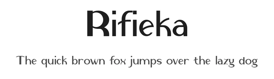 Rifieka by Letterature Std. — Sans Serif Font