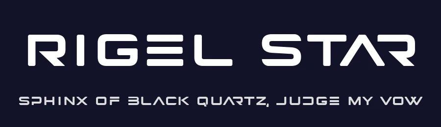 Rigel Star by 177Studio — Display Font — thumbnail 2