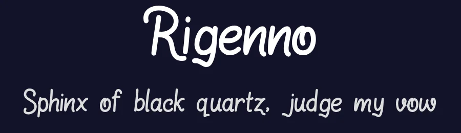 Rigenno by Rom Littera — Script Handwritten Font — thumbnail 2
