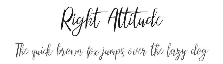 Right Attitude
