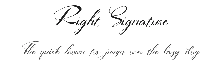 Right Signature