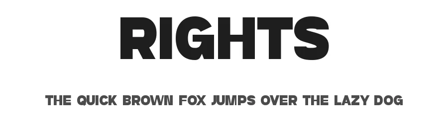 Rights by Perfectype — Sans Serif Font