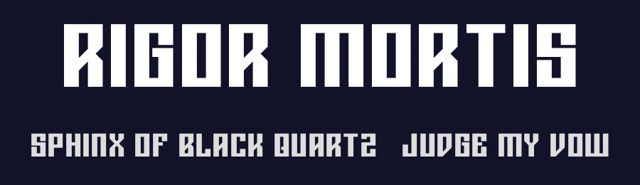 Rigor Mortis by Mason Mulcahy — Decorative Font — thumbnail 2