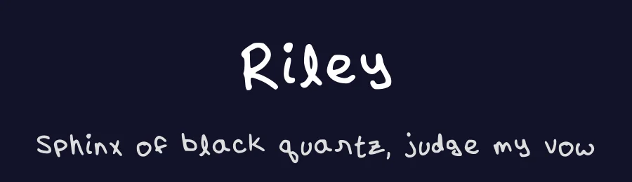 Riley by omoriley — Script Handwritten Font — thumbnail 2