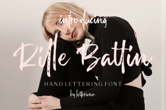 Rille Battin Font by Letteriono — Script Handwritten Font