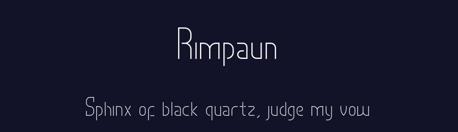 Rimpaun by ilmwaan — Sans Serif Font — thumbnail 2