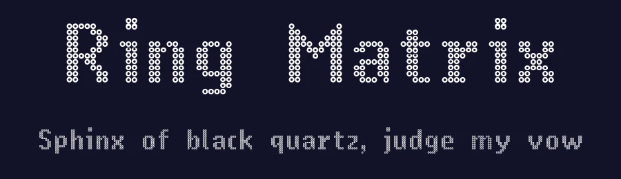 Ring Matrix by Peter Wiegel — Display Font — thumbnail 2