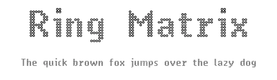 Ring Matrix by Peter Wiegel — Display Font