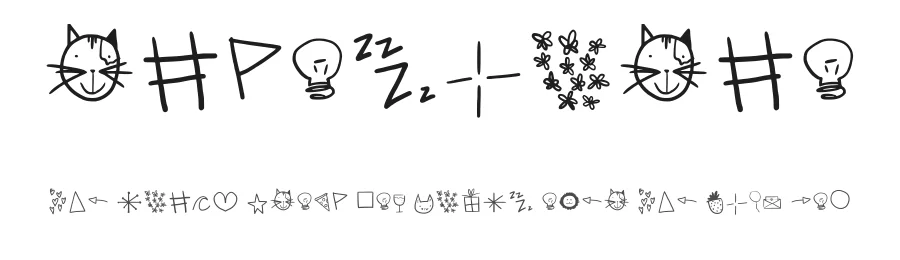 Rinosaurio by Tat Rock — Dingbats Font