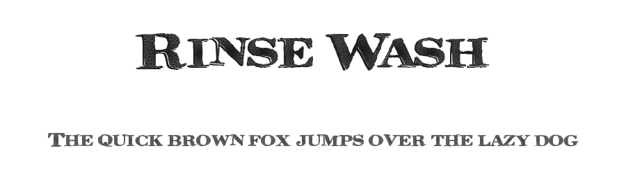 Rinse Wash by Xerographer Fonts — Decorative Font