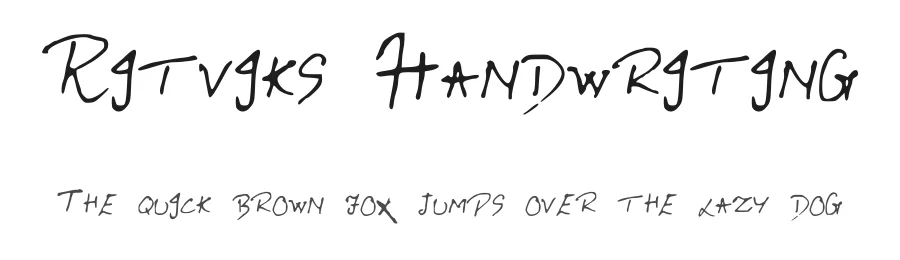Ritviks Handwriting
