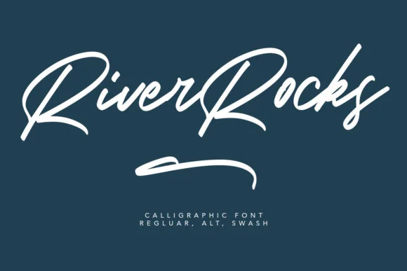 River Rocks Font by Maulana Creative — Script Handwritten Font