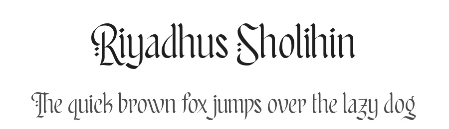 Riyadhus Sholihin by Moka Type Studio — Decorative Font