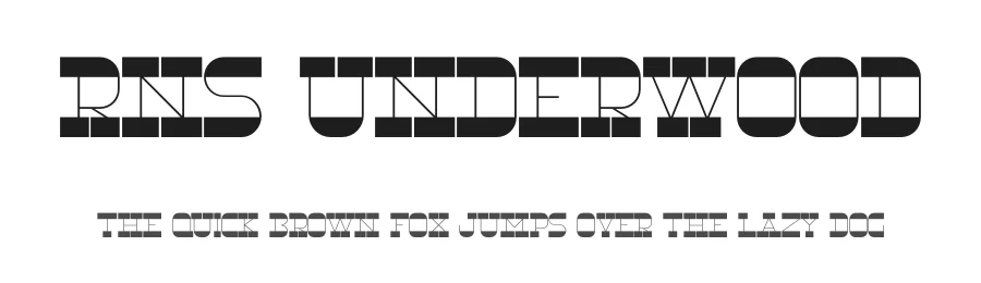 RNS Underwood by RNS — Decorative Font