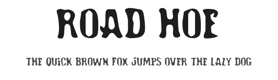 Road Hoe by Fontocide β Decorative Font