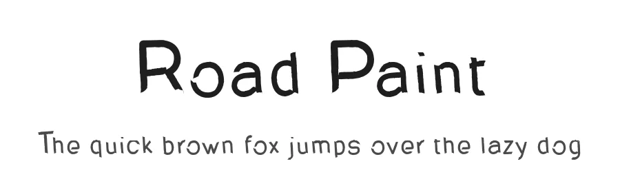 Road Paint by Muhammad Nichal Zaki — Decorative Font