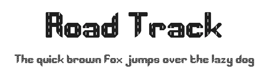 Road Track by Lavenia — Decorative Font