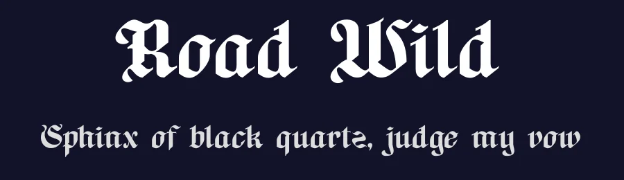 Road Wild by Yoga Perdana — Blackletter Font — thumbnail 2