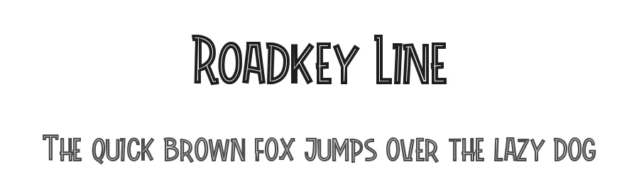 Roadkey Line by Holisfonts.com — Decorative Font