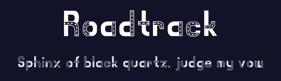 Roadtrack by Sherleen Christie Soetanto — Decorative Font — thumbnail 2