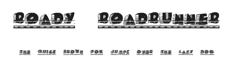 Roady Roadrunner by Susanne Fiedler — Decorative Font