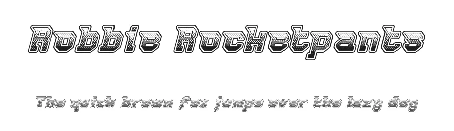 Robbie Rocketpants by Anthony Robinson — Display Font