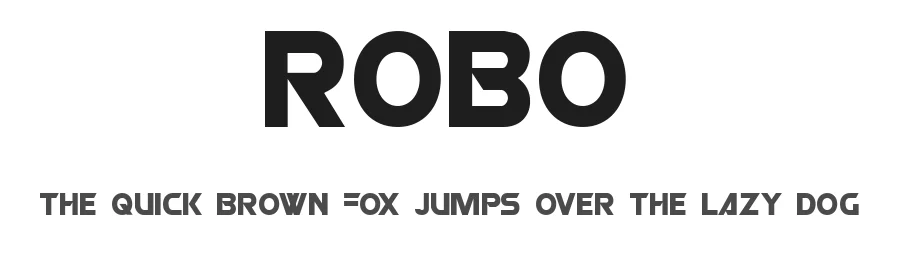 Robo by Purdy Design — Display Font