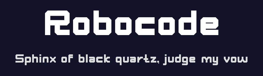 Robocode by Eka Rifqi Setiawan — Display Font — thumbnail 2