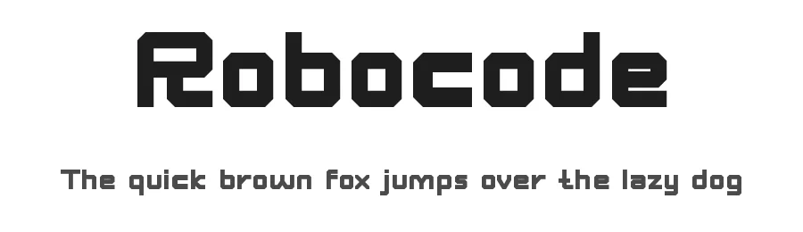 Robocode by Eka Rifqi Setiawan — Display Font