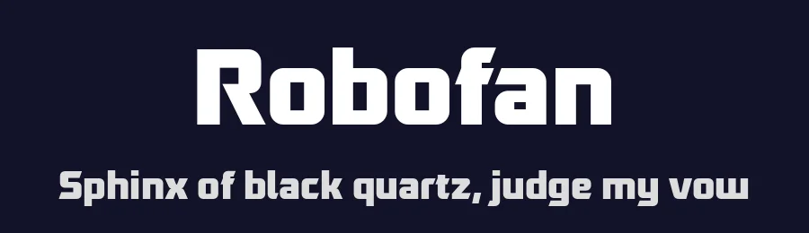 Robofan by Cesar Puertas — Display Font — thumbnail 2