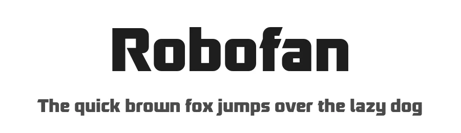 Robofan by Cesar Puertas — Display Font