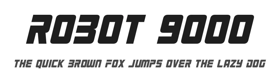 Robot 9000 by Hawtpixel — Display Font