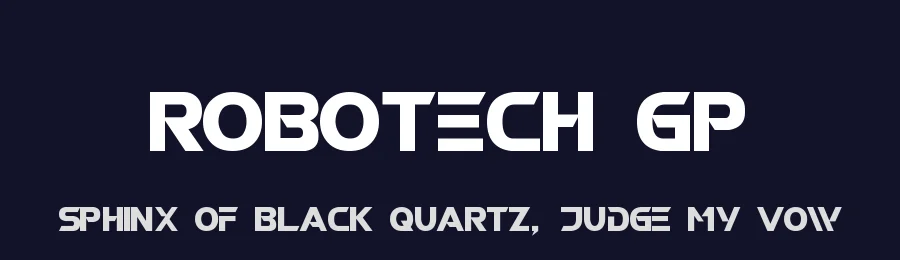 Robotech GP by Gustavo Paz — Display Font — thumbnail 2
