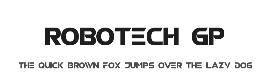 Robotech GP by Gustavo Paz — Display Font
