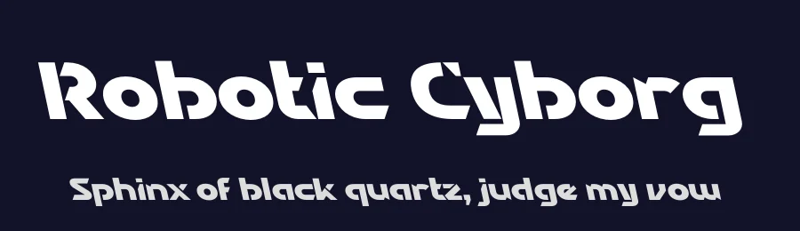 Robotic Cyborg by Display Studio — Display Font — thumbnail 2