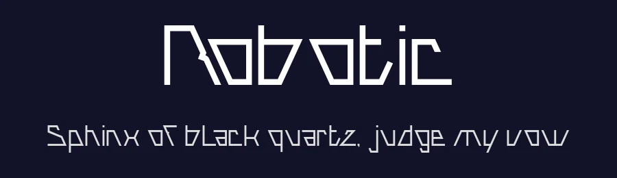 Robotic by weknow — Display Font — thumbnail 2