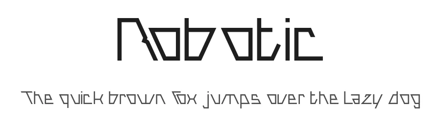 Robotic by weknow — Display Font