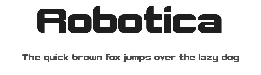 Robotica by courtneynovits — Display Font