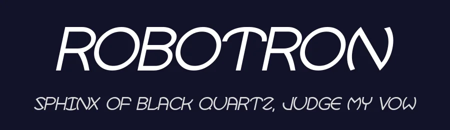 Robotron by Joseph Dawson — Sans Serif Font — thumbnail 2