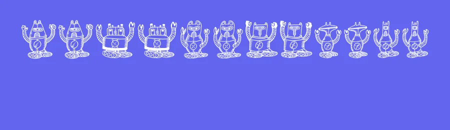 Robotter by Vladimir Nikolic — Dingbats Font — thumbnail 3