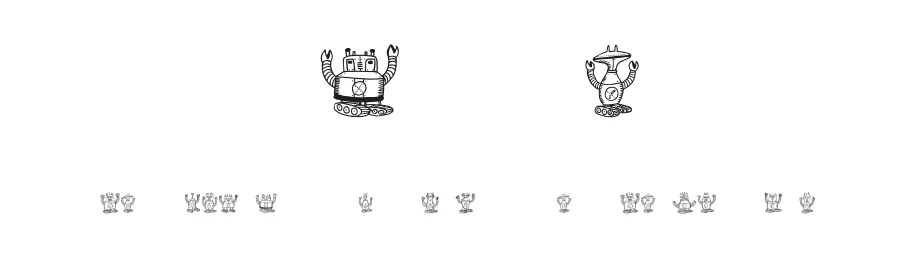 Robotter by Vladimir Nikolic — Dingbats Font