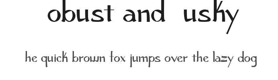 Robust and Husky by Laura Kammermann â Decorative Font